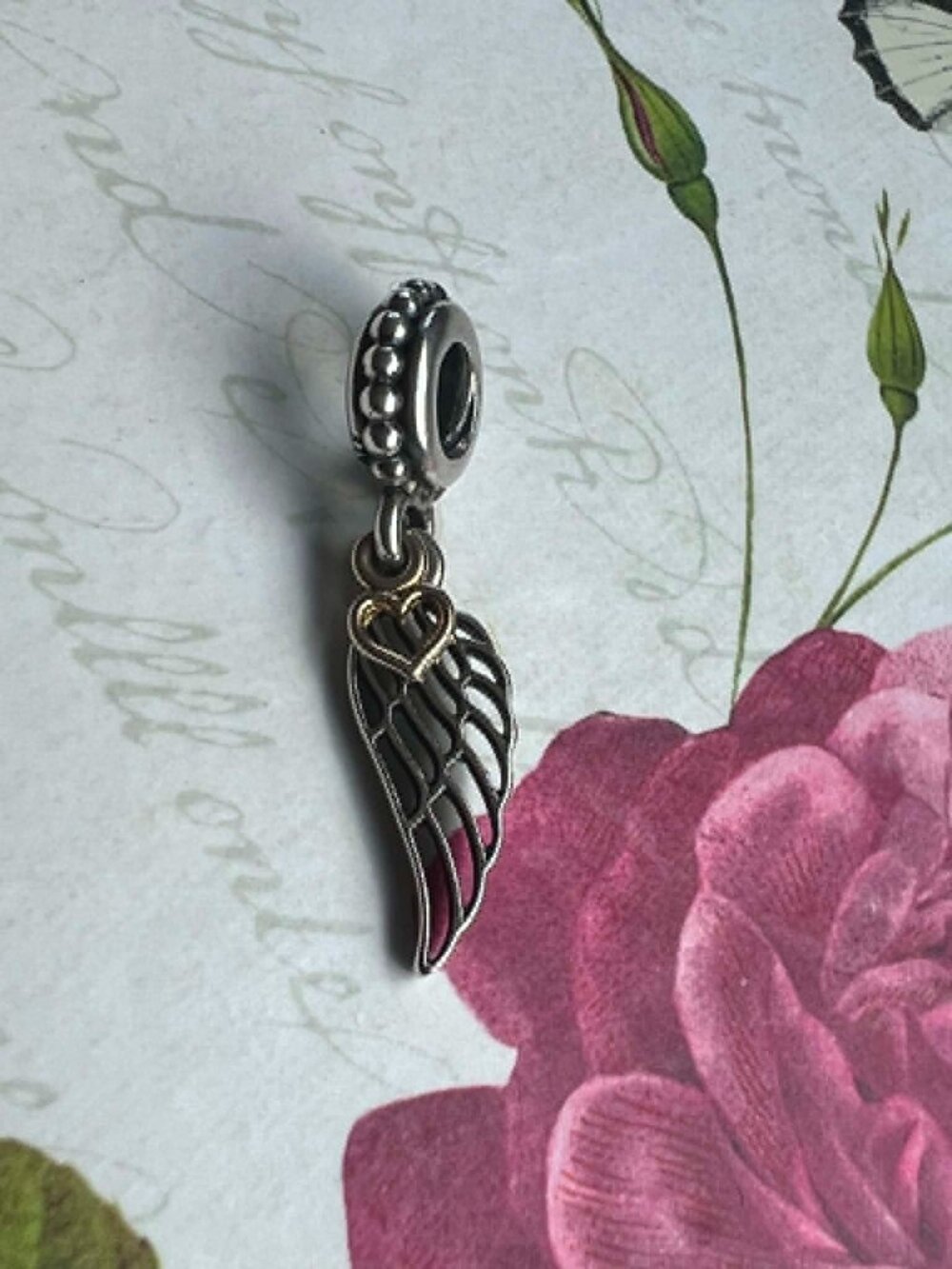 Authentic Pandora Love and Guidance Angel Wing Dangle Charm #791389